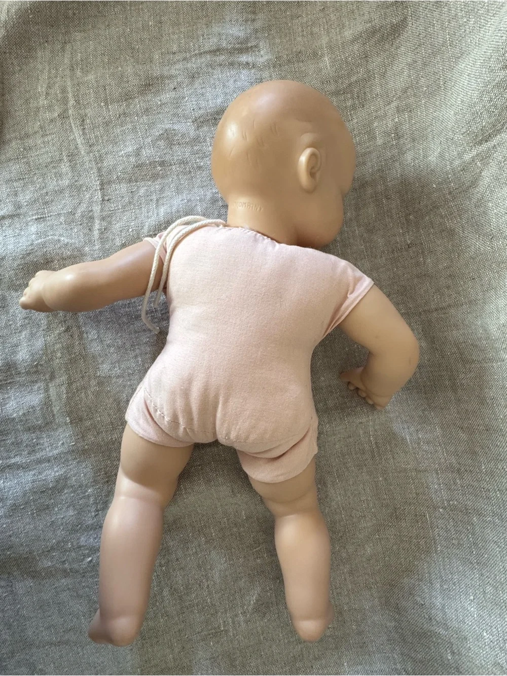 90s Bitty Baby blonde grey eye doll w/ Spring bunnies romper